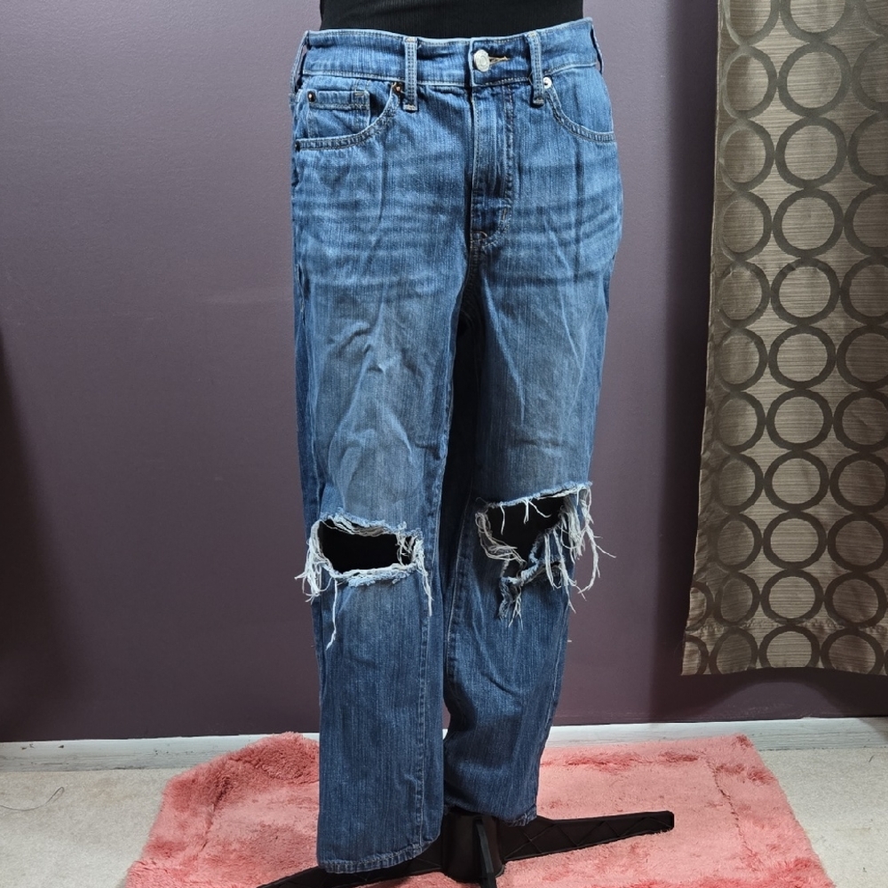 WOMEN'S Distressed Blue Jeans